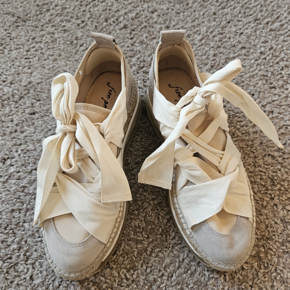 Free People Chapmin Espadrille Sneakers - Size 38 - Picture 8 of 13